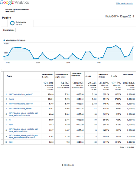 statistiche web